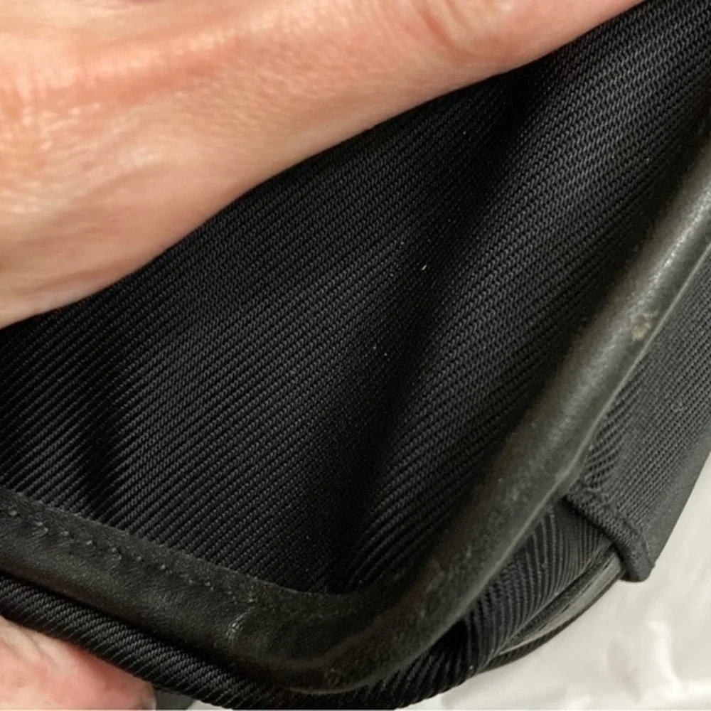 Coach 5019 vintage black nylon leather messenger business bag